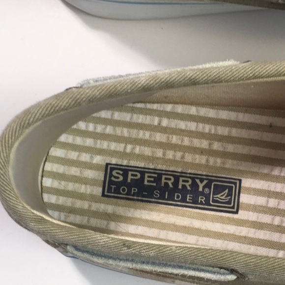 SPERRY Top Sider Aqua/Brown Plaid Boat Shoes - Picture 11 of 12
